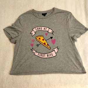 Topshop "love at first bite" crop top size 12
